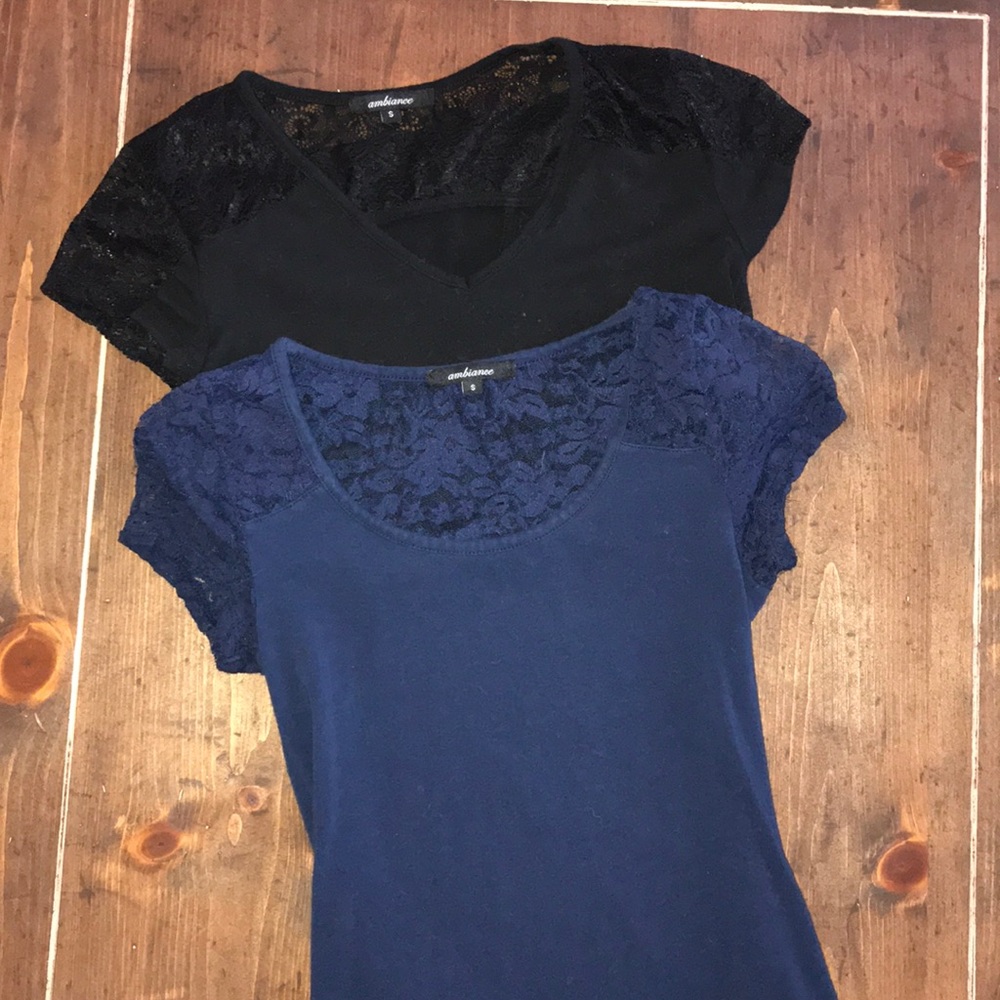 2 lace tunic shirts